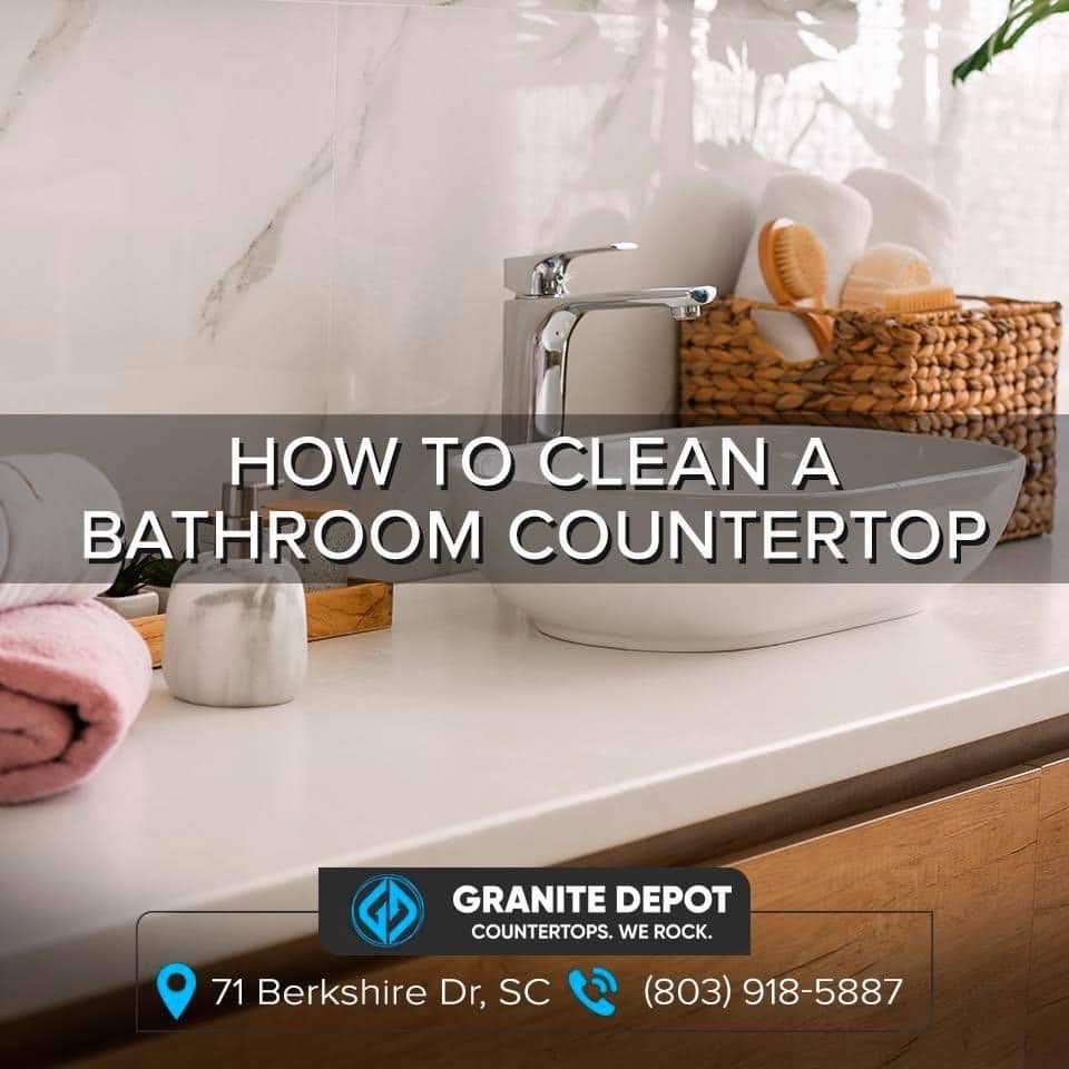 How to clean a bathroom countertop?