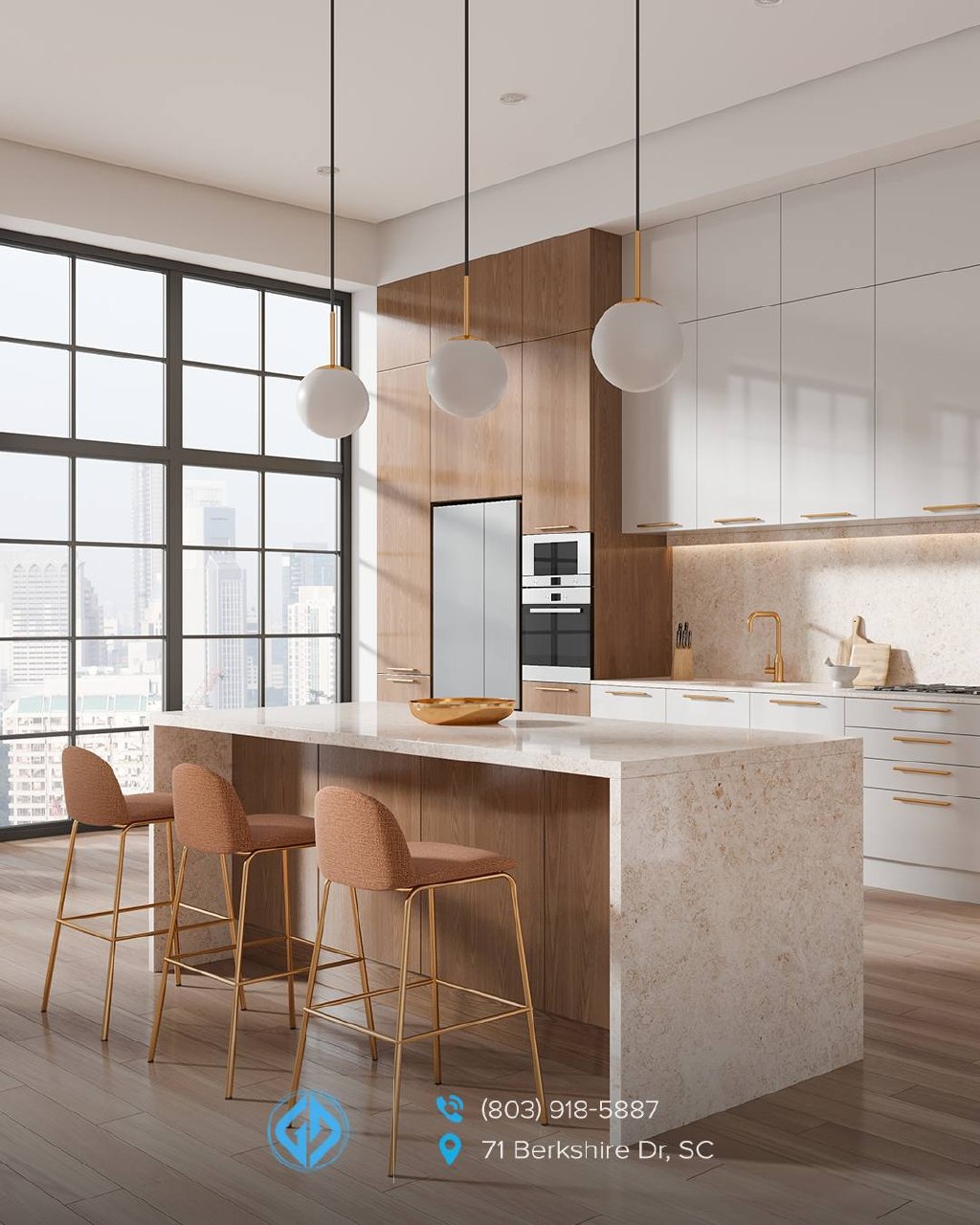 How to Choose a Countertop for an Open-Plan Kitchen Visible From the Living Room